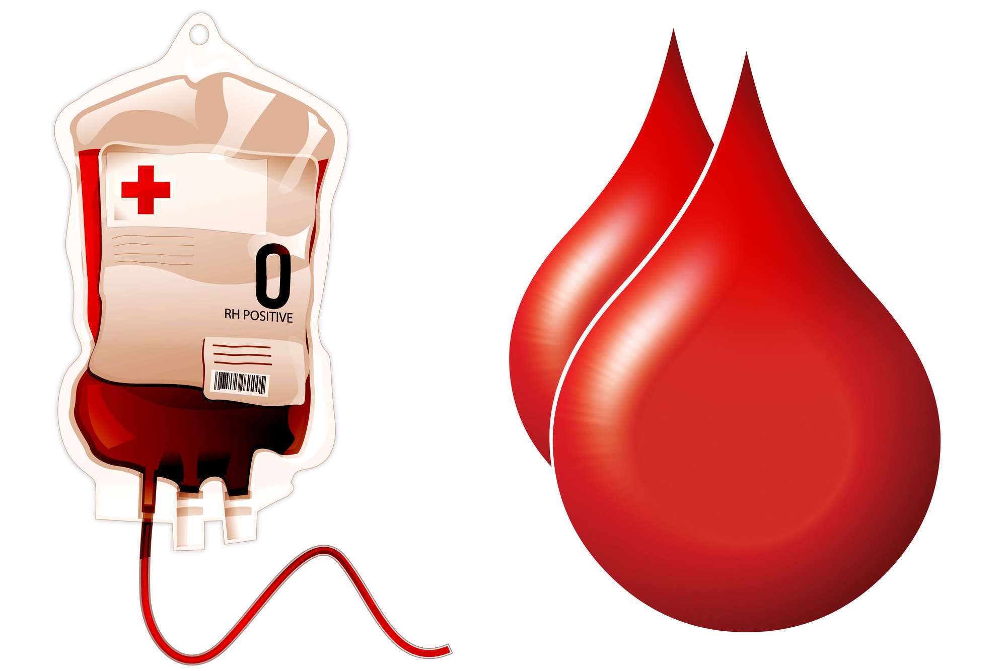 Отвод от донорства. Пакет с кровью для переливания.