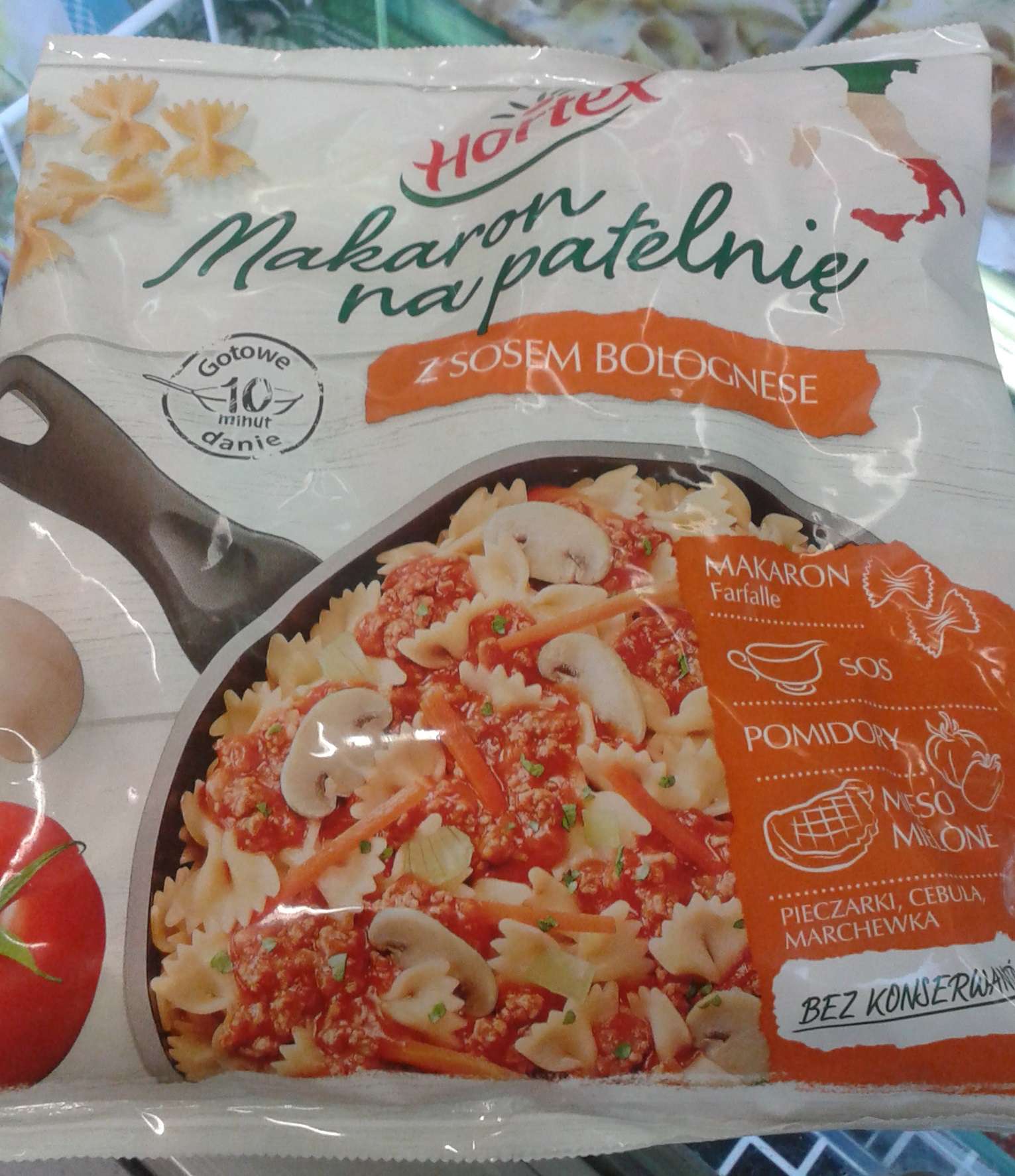 MAKARON NA PATELNIĘ BOLOGNESE HORTEX