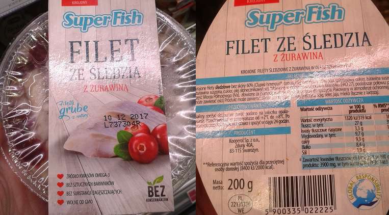 Filet ze śledzia z żurawiną SuperFish