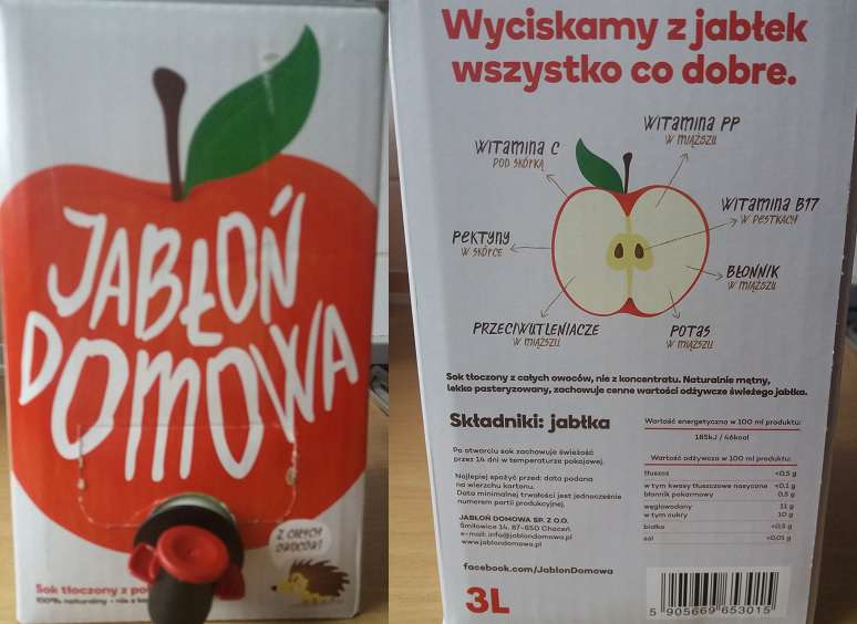 Sok tłoczony Jabłoń Domowa